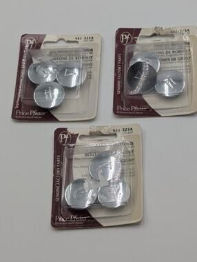 Lot Of 3 Genuine Pfister S41-323A Hot/Cold Plastic Button Set for Handles Chrome